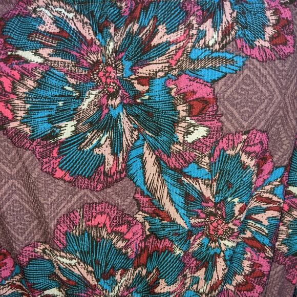 Lane Bryant Fantasy Floral 3/4 Sleeve Square Neck Tiered Fit & Flare Dress 26/28 - Picture 10 of 16